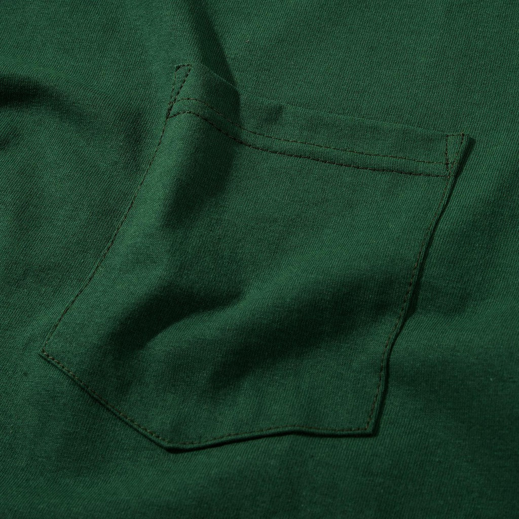 Real Heavy SS Pocket T Shirt 16s Green - Kaos Kantong Hijau